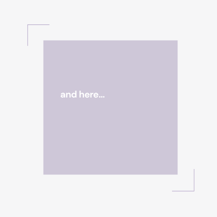 Placeholder image with 'and here...' text on a light purple square