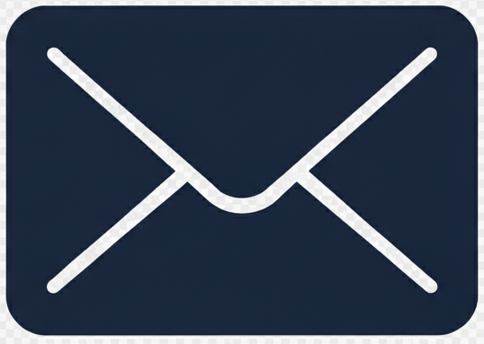 Email icon on a transparent background